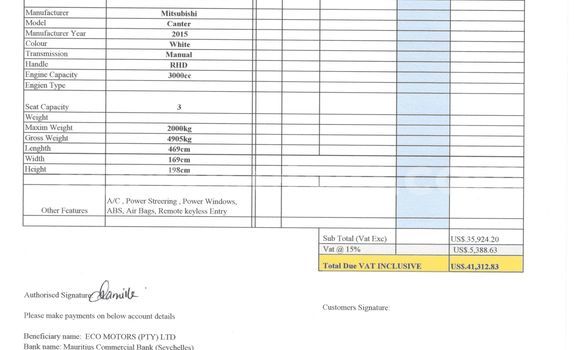 Buy Used Mitsubishi Van White Truck in Takamaka in South Mahé Buy Used Mitsubishi Van White Truck in Takamaka in South Mahé